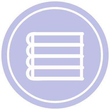 yığın kitap dairesel simgesinin