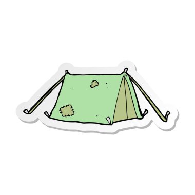 etiket bir çizgi film geleneksel çadır