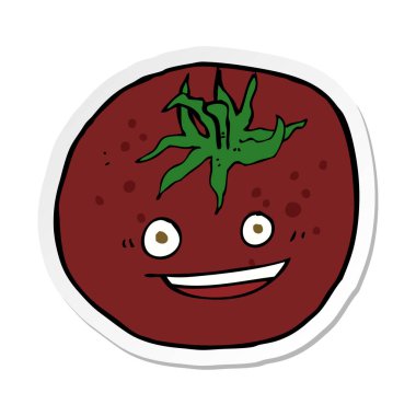 etiket bir karikatür domates