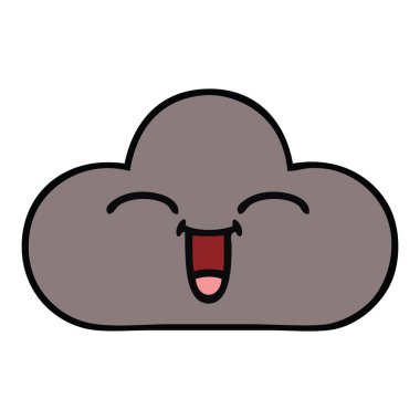 bir fırtına bulutu, sevimli çizgi