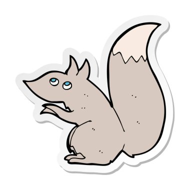 bir çizgi film sincap etiket