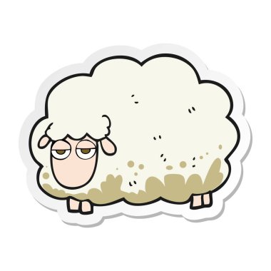 etiket bir karikatür çamurlu kış koyun