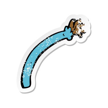 bir çizgi film kolu Retro sıkıntılı etiket