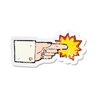 bir bam iş noktasının Retro sıkıntılı etiket