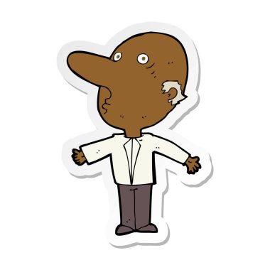 etiket bir karikatür orta yaşlı adam karıştı