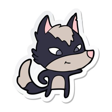 etiket bir dostu karikatür kurt