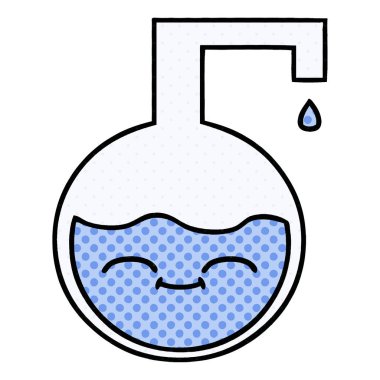 çizgi roman tarzı karikatür bir bilimsel deney 