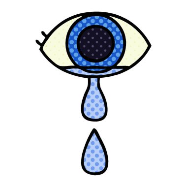 çizgi roman tarzı karikatür bir ağlayan göz