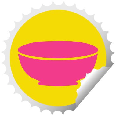 dairesel peeling etiket ilginç karikatür kase