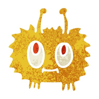 ilginç retro illüstrasyon tarzı çizgi film yabancı