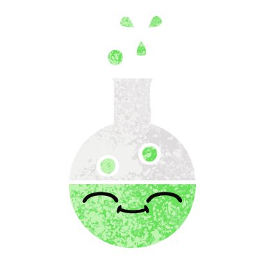 Retro illüstrasyon tarzı çizgi film tüp