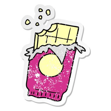 elle çizilmiş etiket karikatür doodle çikolata bar sıkıntılı