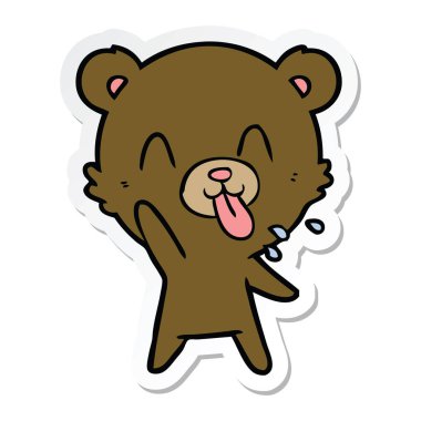 bir kaba karikatür ayının etiket