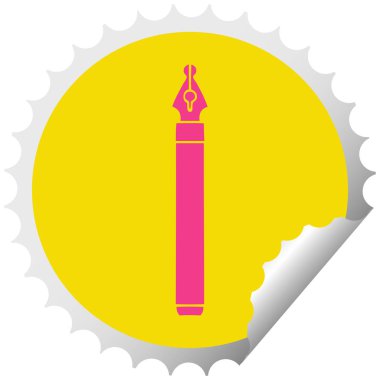 dairesel peeling etiket ilginç karikatür tükenmez kalem