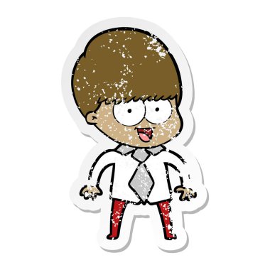 bir mutlu çizgi film çocuk sıkıntılı etiket