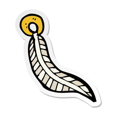 etiket karikatür kuş tüyü