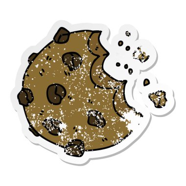 ilginç bir el sıkıntılı etiket karikatür çerez çizilmiş