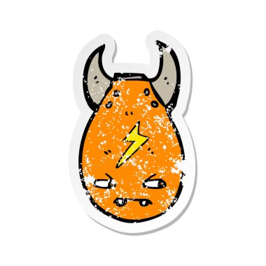 çizgi film bomba Retro sıkıntılı etiket