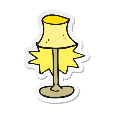 etiket bir karikatür lambası