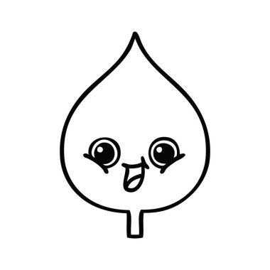 ekspresiyon bir yaprak çizim karikatür