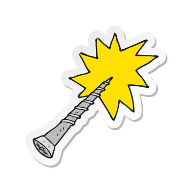 etiket bir karikatür vida