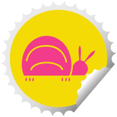 dairesel peeling etiket karikatür yeşil bir hata