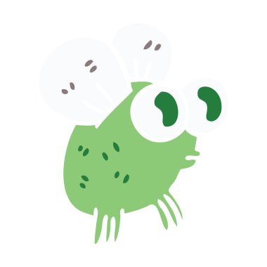 el çekilmiş ilginç karikatür sinek