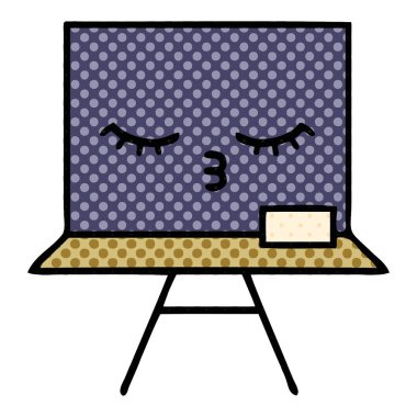 çizgi roman tarzı çizgi film kara tahta