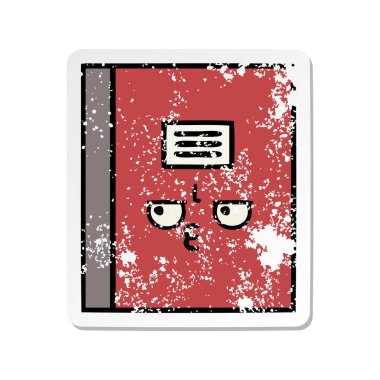 sevimli çizgi Notebook sıkıntılı etiket