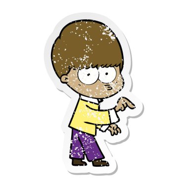 bir gergin çizgi film çocuk sıkıntılı etiket