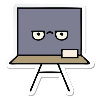 sevimli çizgi yazı tahtası etiket