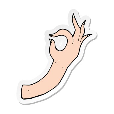 çizgi film el simgesi etiket