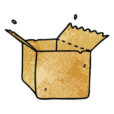 el çekilmiş ilginç karikatür açık kutu