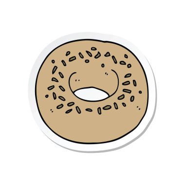 etiket bir karikatür donut