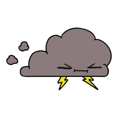 karikatür huysuz bir aydınlatma bulut