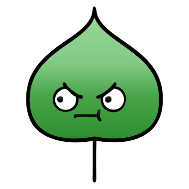 Degrade gölgeli çizgi film ekspresiyon yaprak