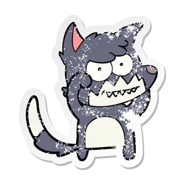 bir çizgi film sırıtan Fox sıkıntılı etiket