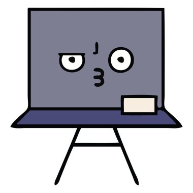 bir kara tahta sevimli çizgi