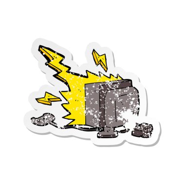 bir çizgi film bilgisayar oyunu Retro sıkıntılı etiket