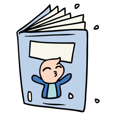 elle çizilmiş karikatür doodle bir derginin