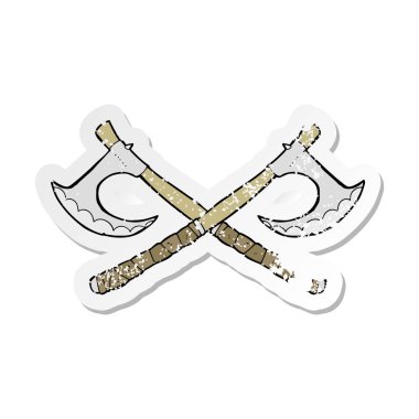 bir çapraz eksen Retro sıkıntılı etiket