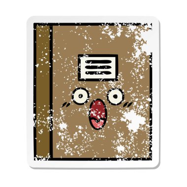 sevimli çizgi Notebook sıkıntılı etiket