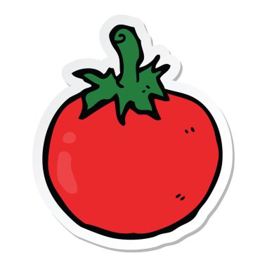 etiket bir karikatür domates