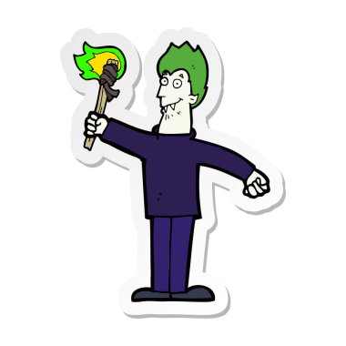 bir çizgi film ürkütücü vampir etiket