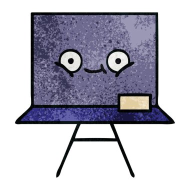 Retro grunge doku karikatür yazı tahtası