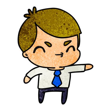 kawaii hoş çocuk, dokulu çizgi film