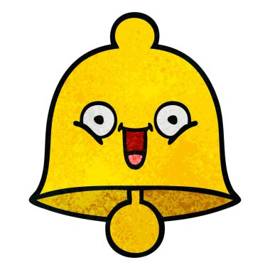 Retro grunge doku karikatür bir çan