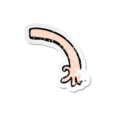 bir çizgi film kolu Retro sıkıntılı etiket