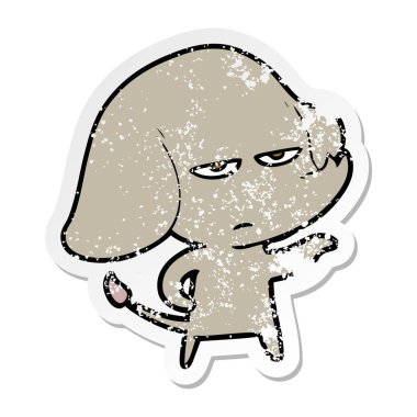 sıkıntılı etiket rahatsız çizgi fil