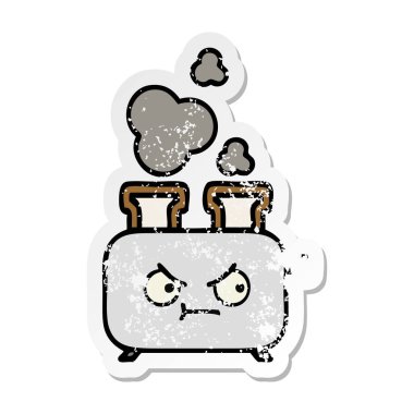 sevimli çizgi dolusu sıkıntılı etiket